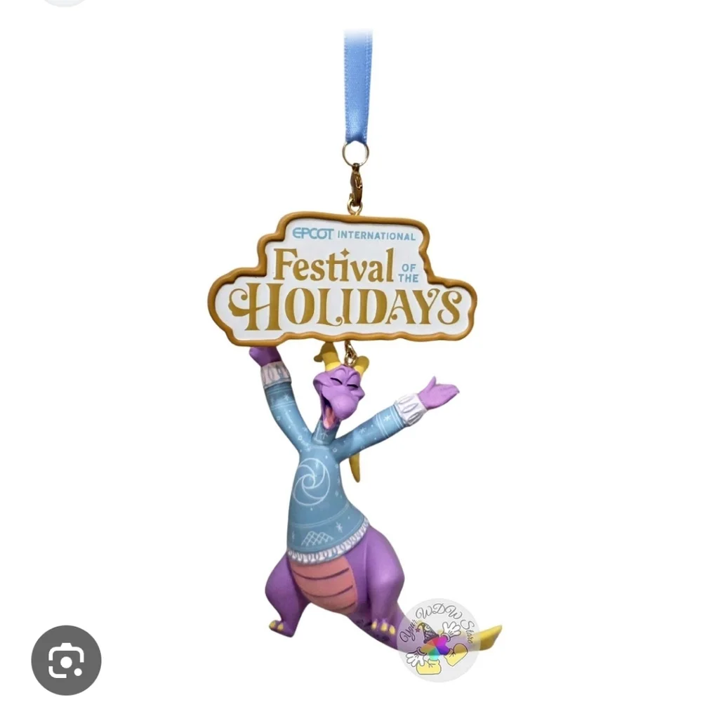 Disney Ornament 2025 Epcot Festival of Holidays-Figment